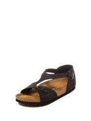 Comfortfusse Skórzane sandały w kolorze czarnym rozmiar: 40. Czarne sandały damskie Comfortfüße, bez wzorów, z otwartym noskiem, bez obcasa, bez zapięcia. Za 221.15 zł.