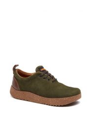 Comfortfusse Skórzane sneakersy w kolorze khaki rozmiar: 42. Brązowe obuwie sportowe damskie Comfortfüße, z nubiku, bez zapięcia. Za 228.38 zł.