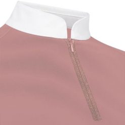 Damska koszula konkursowa z długim rękawem na zamek Kentucky Horsewear Classic. Brązowe koszule damskie KENTUCKY HORSEWEAR, s, bez wzorów, z materiału, eleganckie, bez kołnierzyka, bez ramiączek. Za 481.00 zł.