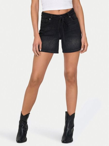 ONLY Szorty jeansowe Gianna 15340706 Czarny Regular Fit. Czarne szorty damskie Only, bez wzorów, z bawełny. Za 149.99 zł.