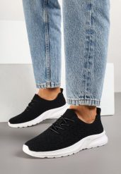 Czarne Sneakersy z Ażurową Elastyczną Cholewką Feniosse. Czarne obuwie sportowe damskie Born2be, z jeansu, bez zapięcia. Za 74.99 zł.