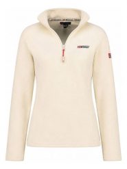 Geographical Norway Bluza polarowa w kolorze beżowo-kremowym rozmiar: M. Brązowe bluzy damskie Geographical Norway, m, bez wzorów, z polaru, bez kaptura. Za 78.95 zł.