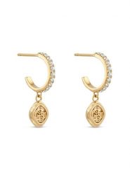 Guess Kolczyki JUBE06 151JW Złoty. Żółte kolczyki damskie Guess, ze stali. Za 248.99 zł.