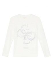 Guess Sweter J5BR07 Z0720 Écru Regular Fit. Swetry dziewczęce Guess, z aplikacjami, z syntetyku, bez kołnierzyka, bez ramiączek. Za 179.99 zł.