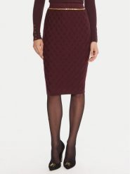 Elisabetta Franchi Spódnica ołówkowa GK-20B-56E2-V390 Bordowy Slim Fit. Czerwone spódnice damskie Elisabetta Franchi, bez wzorów, z wiskozy. Za 1,689.00 zł.