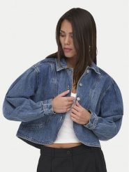 ONLY Kurtka jeansowa Amber 15377783 Niebieski Regular Fit. Niebieskie kurtki damskie Only, s, bez wzorów, z bawełny, bez kaptura. Za 229.99 zł.