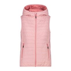 Kurtka bez rękawów z kapturem dla kobiet CMP. Czerwone kurtki damskie CMP, bez wzorów, z kapturem. Za 323.50 zł.