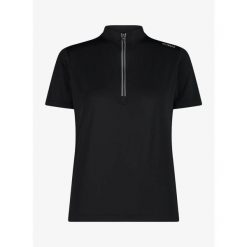 Koszulka rowerowa damska CMP Thrive T-Shirt Bike. Czarne koszulki damskie CMP, bez wzorów, bez kołnierzyka, bez ramiączek. Za 198.99 zł.