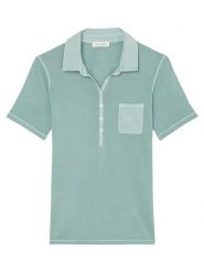 Marc O´Polo Koszulka polo w kolorze miętowym rozmiar: XS. Niebieskie bluzki damskie xs, bez wzorów, z bawełny, bez kołnierzyka, bez ramiączek. Za 74.63 zł.