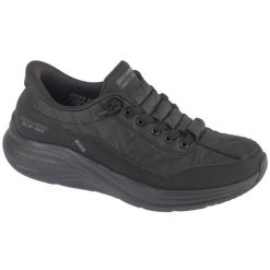 Buty sportowe Sneakersy damskie, Slip-ins: Contour Foam - Cozy Fit. Czarne obuwie sportowe casual damskie Skechers, trekkingowe. Za 369.99 zł.