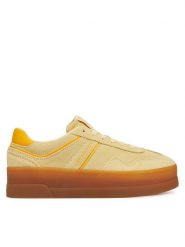 Tommy Jeans Sneakersy The Greenwich Flatform Suede EN0EN02734 Żółty. Żółte obuwie sportowe damskie Tommy Jeans, z jeansu, bez zapięcia. W wyprzedaży za 279.99 zł.