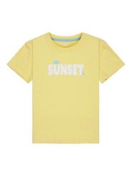 Roxy T-Shirt Orchid Art ERGZT04142 Żółty Regular Fit. Żółte koszulki i t-shirty dziewczęce Roxy, bez wzorów, z bawełny, bez kołnierzyka, bez ramiączek. Za 89.99 zł.