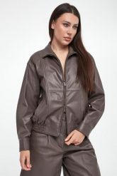 Kurtka damska skórzana PESERICO. Kurtki damskie Peserico, bez wzorów, bez kaptura. W wyprzedaży za 5,543.85 zł.