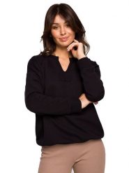 Be Wear Bluza w kolorze czarnym rozmiar: XL. Czarne bluzy damskie Be Wear, xl, z aplikacjami, bez kaptura. Za 135.81 zł.