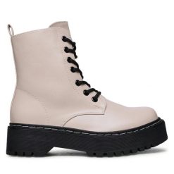 Trzewiki Jenny Fairy. Czerwone botki damskie Jenny Fairy, bez obcasa, na płaskiej podeszwie, bez zapięcia. Za 139.99 zł.