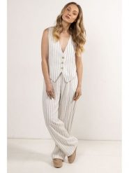 Awama Spodnie w kolorze beżowym rozmiar: XL. Brązowe spodnie materiałowe damskie Awama, bez wzorów, z materiału. Za 127.35 zł.