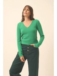 Just Cashmere Kaszmirowy sweter "Abby" w kolorze zielonym rozmiar: L. Zielone swetry klasyczne damskie Just Cashmere, l, z kaszmiru, bez kołnierzyka. Za 478.99 zł.