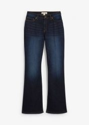 Dżinsy bootcut ze średnim stanem. Niebieskie jeansy damskie bonprix. Za 99.99 zł.