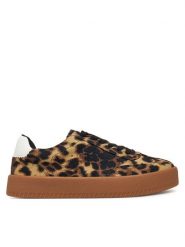 DeeZee Sneakersy AM25240D Brązowy. Brązowe obuwie sportowe damskie DeeZee, z materiału, bez zapięcia. Za 139.99 zł.