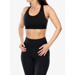 Biustonosz sportowy Odlo Ascent PW Medium Sport Bra. Czarne biustonosze sportowe damskie ODLO, bez wzorów. Za 293.99 zł.