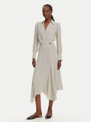 Elisabetta Franchi Sukienka koszulowa AB86552E2 E84 Écru Regular Fit. Sukienki damskie Elisabetta Franchi, bez wzorów, z wiskozy, bez ramiączek. Za 2,579.00 zł.