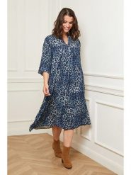 Curvy Lady Sukienka w kolorze niebieskim rozmiar: 40/42. Niebieskie sukienki damskie Curvy Lady, bez wzorów, z wiskozy, klasyczne, bez ramiączek. Za 105.14 zł.