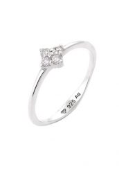 Elli DIAMONDS Pierścionek Zaręczynowy Damski Kwiatowy Diament Wyhodowany w Laboratorium Szlif Brylantowy Biały (0,14 ct) 925 Sterling Silver Ślubny Pi. Białe pierścionki damskie Elli DIAMONDS, z diamentem, srebrne. Za 486.95 zł.