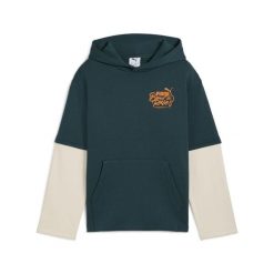 Młodzieżowa warstwowa bluza z kapturem MID90s PUMA Green Terrain. Zielona bluzy damskie Puma, m, bez wzorów, z kapturem. Za 199.00 zł.