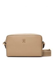 Tommy Hilfiger Torebka Th Joy Camera Bag AW0AW19060 Beżowy. Brązowe listonoszki damskie Tommy Hilfiger, bez wzorów, ze skóry, bez dodatków. Za 409.99 zł.