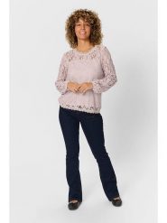 Cream Bluzka "Kit" w kolorze jasnoróżowym rozmiar: XL. Różowe bluzki damskie Cream, xl, bez wzorów, z koronki, bez kołnierzyka, bez ramiączek. Za 114.17 zł.