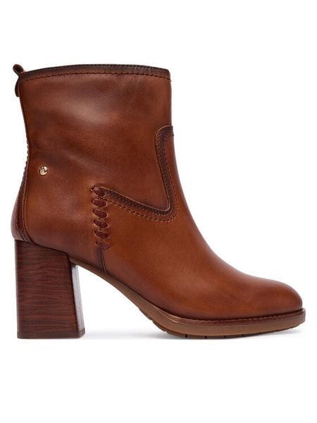 Pikolinos Botki W9U-8945C1 Brązowy. Brązowe botki damskie Pikolinos, ze skóry, bez obcasa, na słupku, bez zapięcia. Za 619.99 zł.