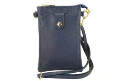 Listonoszka skórzana BARBERINI'S granatowa 963-41. Brązowe shopper bag Barberinis, bez wzorów, ze skóry, bez dodatków. Za 149.99 zł.
