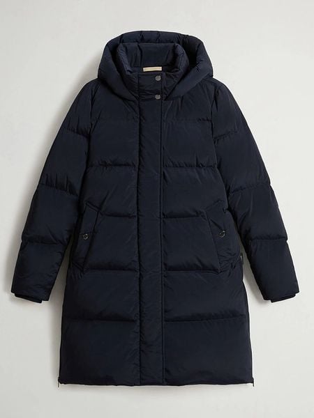 Woolrich Parka puchowa "Kelly" w kolorze granatowym rozmiar: S. Niebieskie parki damskie Woolrich, s, z puchu, bez kaptura. Za 1,950.18 zł.