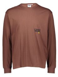 Vans Koszulka w kolorze brązowym rozmiar: S. Brązowe bluzki damskie Vans, s, bez wzorów, z bawełny, bez kołnierzyka, bez ramiączek. Za 105.38 zł.