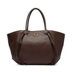 Torebka Guess. Brązowe shopper bag Guess, z aplikacjami, bez dodatków. Za 674.99 zł.