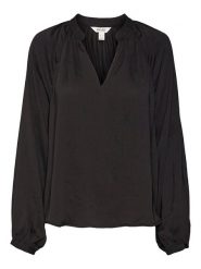 Vero Moda Bluzka w kolorze czarnym rozmiar: S. Czarne bluzki damskie Vero Moda, s, bez wzorów, bez kołnierzyka, bez ramiączek. Za 34.77 zł.