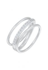 Elli Damska obrączka mieniąca się cyrkoniami ze srebra próby 925 Sterling Silver Pierścionki 1 ct Damski. Szare pierścionki damskie Elli, z cyrkonią, srebrne. Za 249.89 zł.