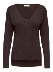 JDY Sweter "New" w kolorze brązowym rozmiar: L. Brązowe swetry klasyczne damskie JDY, l, prążkowane, z asymetrycznym kołnierzem. Za 129.95 zł.