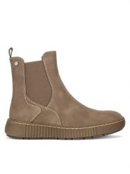 Go Soft Sztyblety CEO-WS5586-07 Beżowy. Brązowe botki damskie GO SOFT, ze skóry, bez obcasa, na płaskiej podeszwie, bez zapięcia. Za 179.99 zł.
