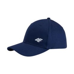 Czapka z daszkiem 4F. Niebieskie czapki z daszkiem damskie 4F, bez wzorów, z bawełny. Za 53.99 zł.