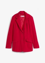 Długi żakiet z czystej bawełny. Czarne marynarki i żakiety damskie bonprix, bez wzorów, z bawełny, eleganckie. Za 179.99 zł.