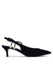 Furla Czółenka Poppy Slingback YM24FPO C10000 CN O6000 Czarny. Czarne czółenka damskie Furla, bez wzorów, ze skóry, bez obcasa. Za 969.99 zł.