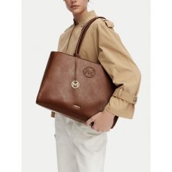 Torebka MEXX. Brązowe shopper bag Mexx, bez wzorów, bez dodatków. Za 229.99 zł.
