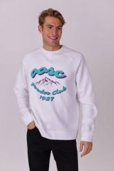 Bluza Powder Club. Białe bluzy damskie OOSC, m, bez wzorów, z bawełny, bez kaptura. Za 294.99 zł.