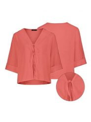 Eight2Nine Bluzka w kolorze czerwonym rozmiar: M/L. Czerwone bluzki damskie Eight2Nine, l, bez wzorów, bez kołnierzyka, bez ramiączek. Za 114.45 zł.