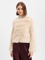More & More Damska kurtka ze sztucznego futra Kobiety Sztuczne włókno beżowy jednolity, 44. Brązowe kurtki damskie More & More, bez wzorów, z włókna, bez kaptura. Za 799.95 zł.