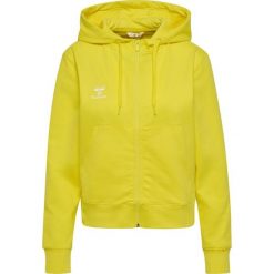 Damska bluza dresowa z kapturem Hummel Go 2.0. Żółte bluzy damskie Hummel, bez wzorów, z dresówki, z kapturem. Za 251.50 zł.