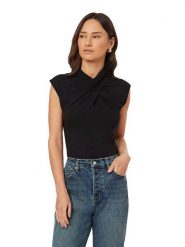 Scotch & Soda Bluzka w kolorze czarnym rozmiar: L. Czarne bluzki damskie Scotch & Soda, l, bez wzorów, bez kołnierzyka, bez ramiączek. Za 123.25 zł.