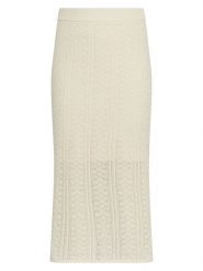 MOSS COPENHAGEN Spódnica w kolorze kremowym rozmiar: XS/S. Brązowe spódnice damskie Moss Copenhagen, na co dzień, s, bez wzorów, prążkowane, maxi. Za 214.95 zł.