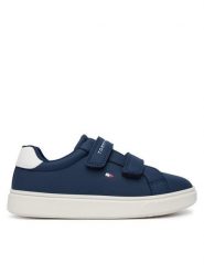 Tommy Hilfiger Sneakersy Low Cut Velcro Sneaker T1X9-35216-1355 S Granatowy. Niebieskie buty sportowe chłopięce Tommy Hilfiger, ze skóry, bez zapięcia. Za 309.99 zł.